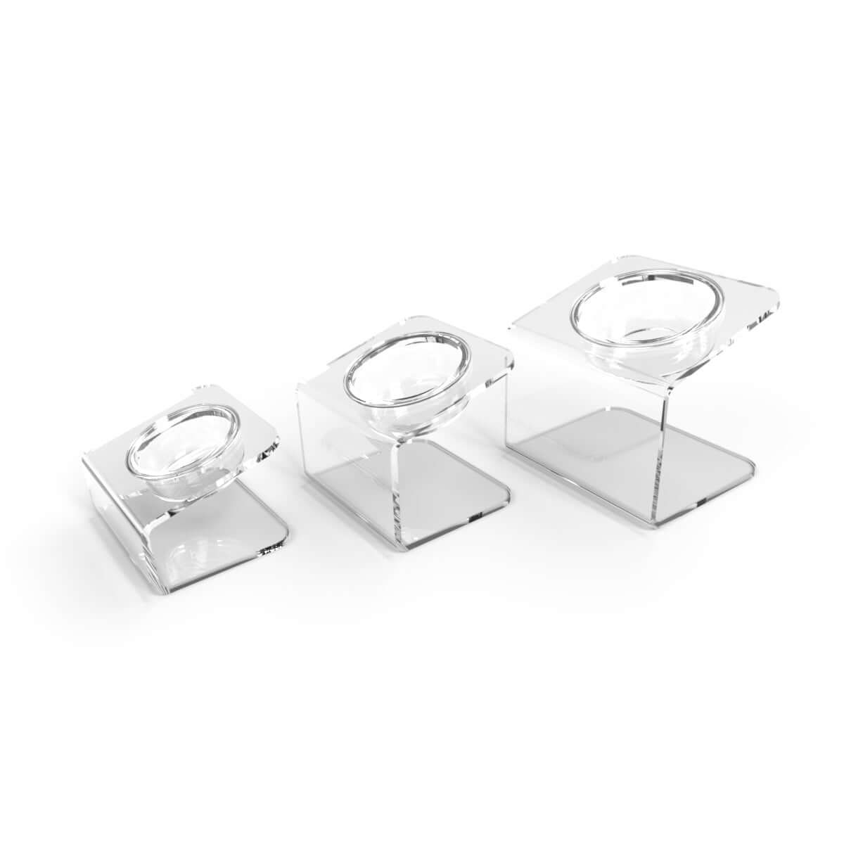Modern Acrylic Glass Bowl Feeders