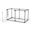 27" Tall Small Lucidium Pet Pen in gunmetal gray color