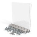 27" silver Lucidium Pen Universal Add-On Kit included parts