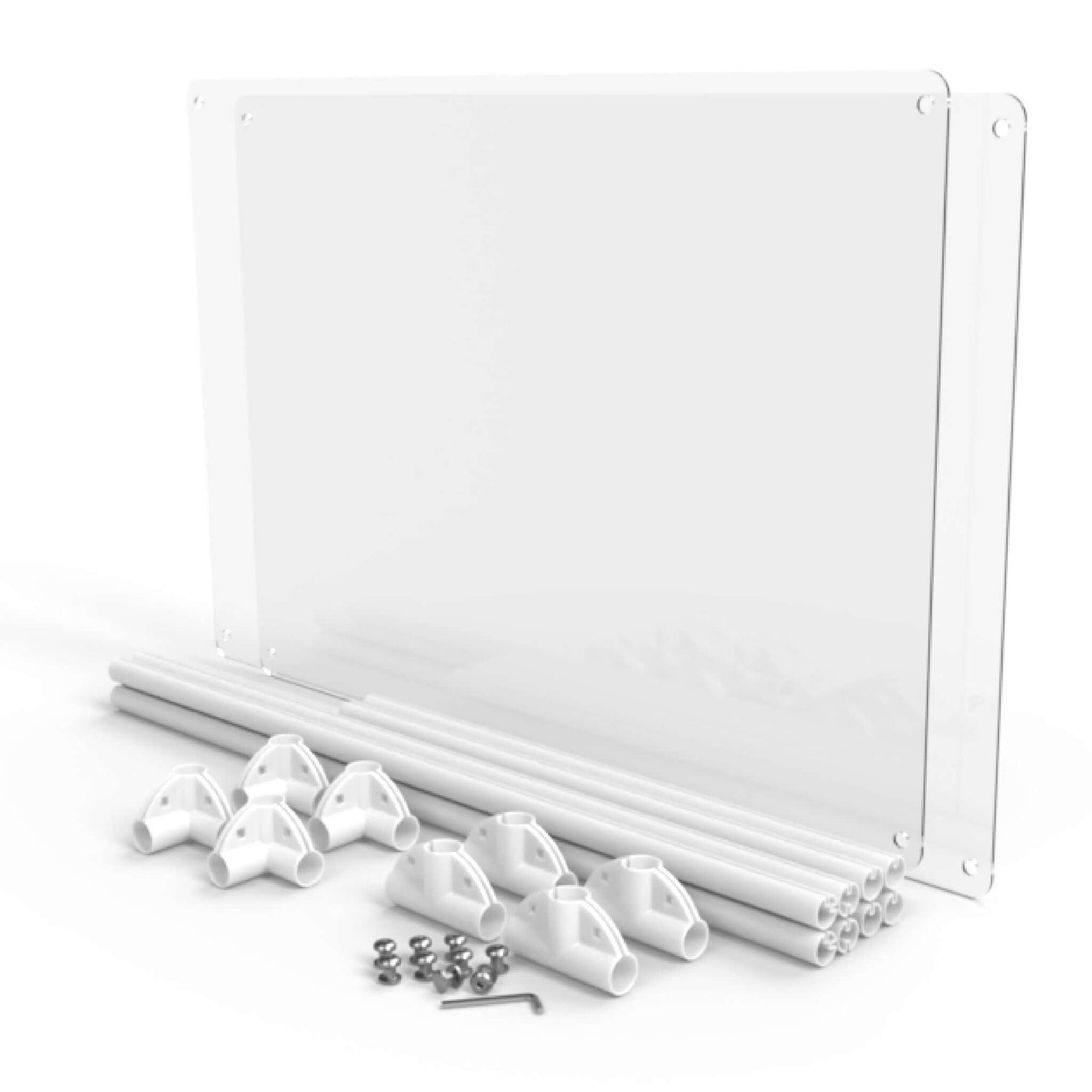 White 36" Lucidium Pen Universal Add-On Kit included parts