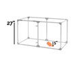 Small Lucidium pet pen showing dimensions and size relative to small mammal